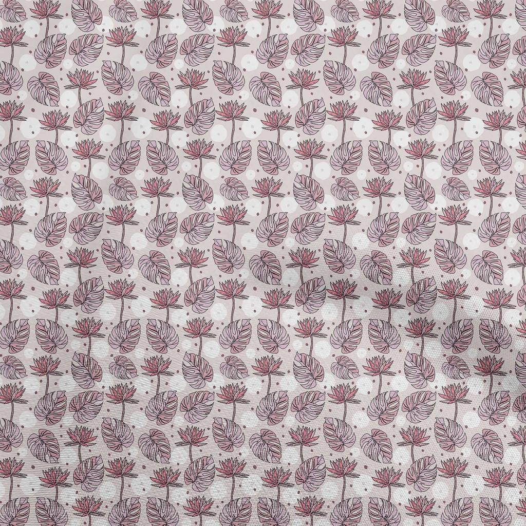 oneOone Cotton Flex Chocolate Brown Fabric Tropical Sewing Fabric By The Yard Printed Diy Clothing Sewing Supplies 40 Inch