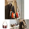 Fashionable Casual Striped Canvas Shoulder Bag For Everyday Use With Ample Space