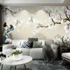 Photo Wallpaper Chinese Style Magnolia Flowers And Birds Mural Living Room TV Sofa Study Home Decor Painting Papel De Parede 3 D