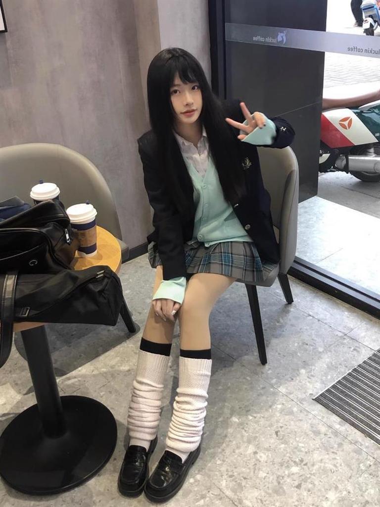 Spring-Fall JK Uniform Knit Cardigan Sweater Set for College Girls