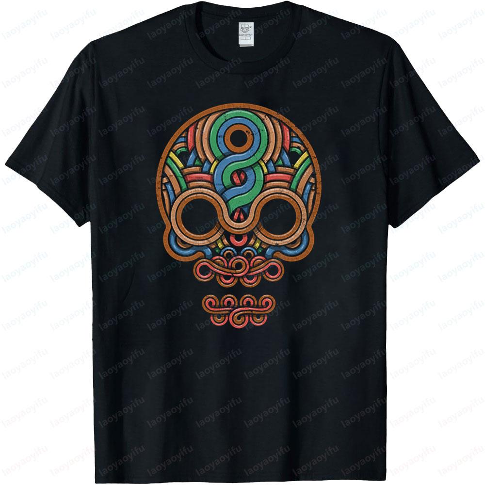 INCA SKULL Tshirt Inka Mayans Aztecs Tshirt American Indians Sugar Native Tribes Shirt Men Summer Crewneck Cotton Short Sleeve