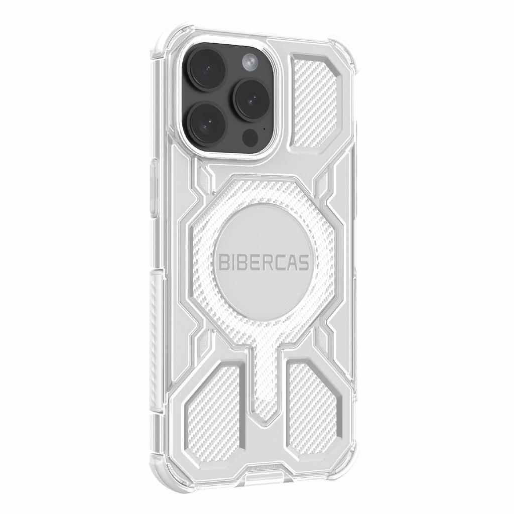 BIBERCAS J-16 Transparent Series For iPhone 15 Pro Max Case Compatible with MagSafe TPU+PC Phone Cover