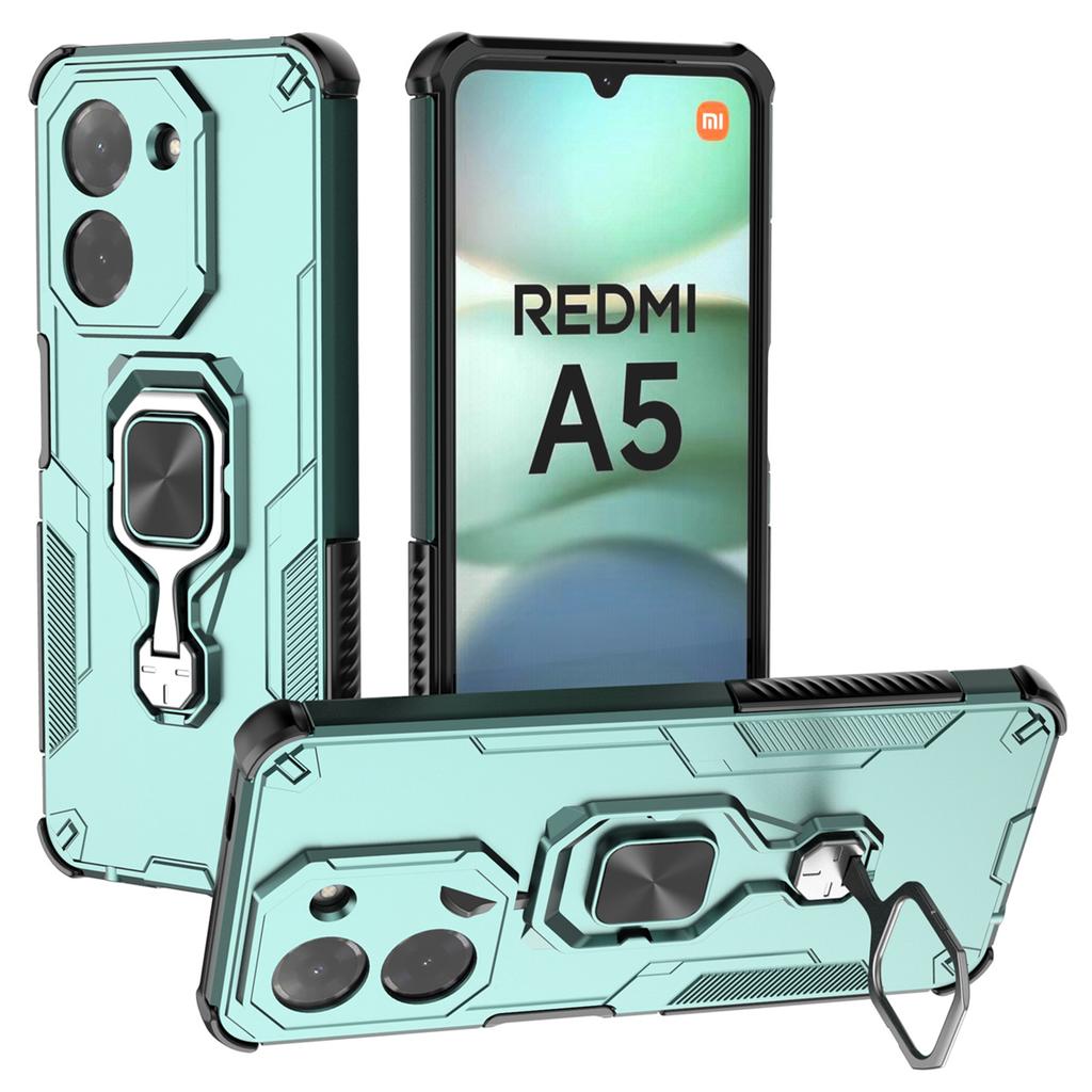 For Xiaomi Redmi A5 4G (171.7mm)/Poco C71 4G Case Rotatable Ring Kickstand PC+TPU Shockproof Phone Cover