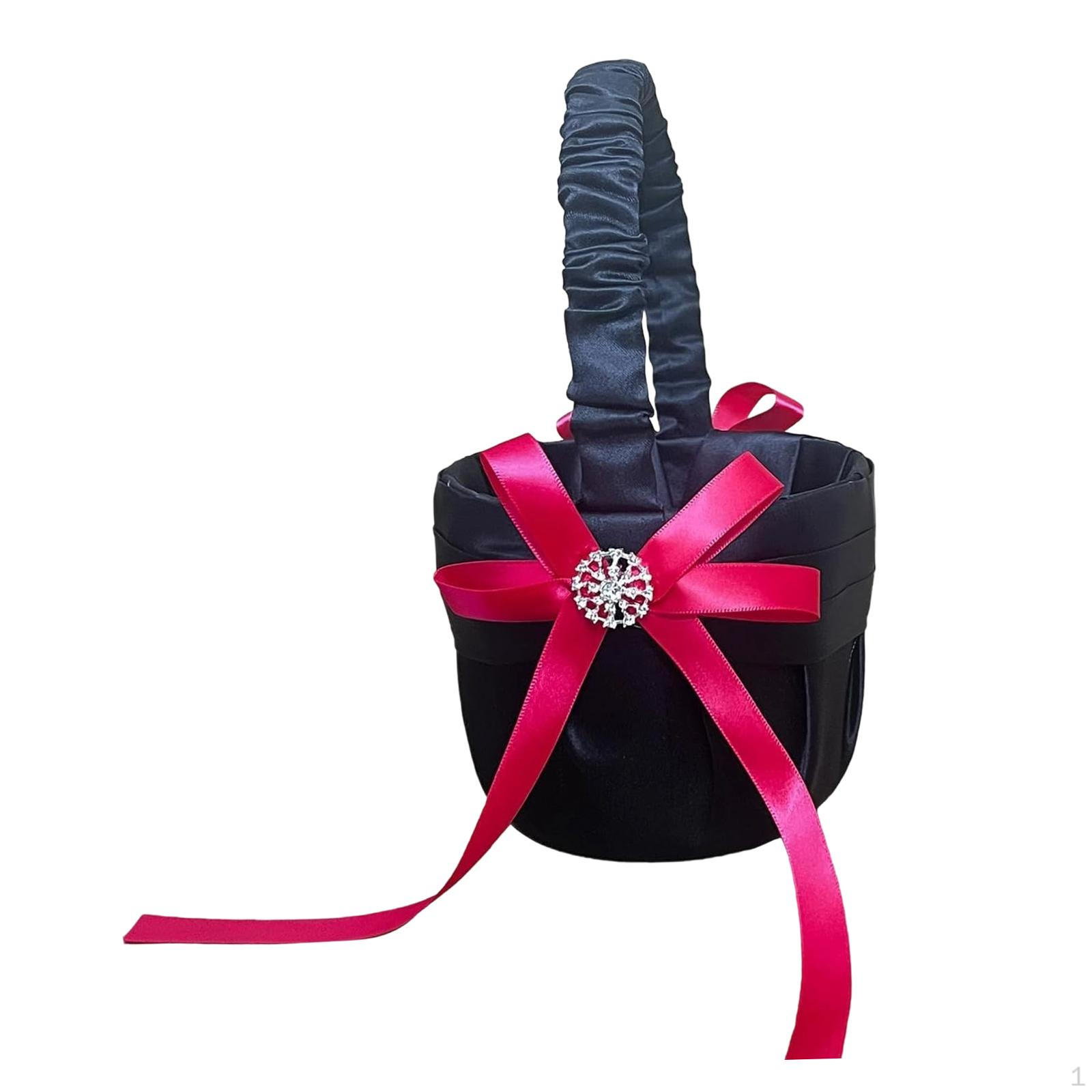 Свадебная корзина для девочки-цветочницы Западное украшение Красивая Романтичная с ручкой