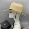 Spring And Summer Men'S Sunscreen Cowboy Hats, Holiday Style Straw Hats, Foldable Straw Hats For Children
