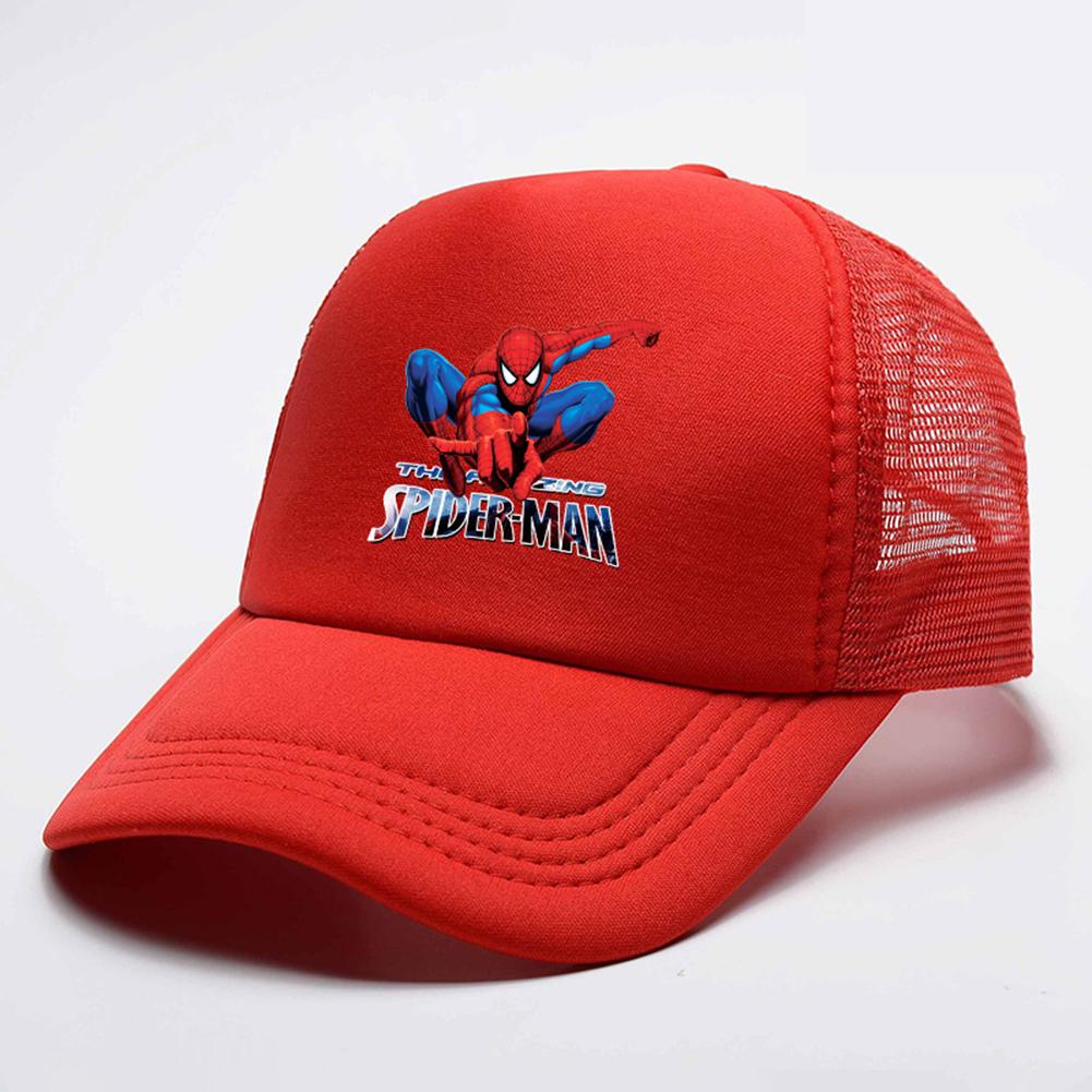Gorra Infantil con Visera Hilo de Malla Dibujo de Araña Impreso Transpirable Sombrero de Sol