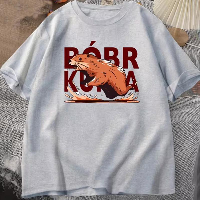Bóbr Kurwa Gladiator cotton T Shirts for Unisex Women The Glory of Rome Graphic T-Shirt Bober Beaver Boberek Tshirt Casual Tees