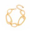 Ingemark Trendy Simple Irregular Hollow Geometry Bracelet for Woman Hip Hop Charm Gold Color Metal Bangles Couple Jewelry Gifts