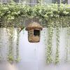 Creative Natural Hay Bird House Parrot Hatching Outdoor Garden Hanging Hatching Breeding House Nest Weaved Hanging Pet Bedroom
