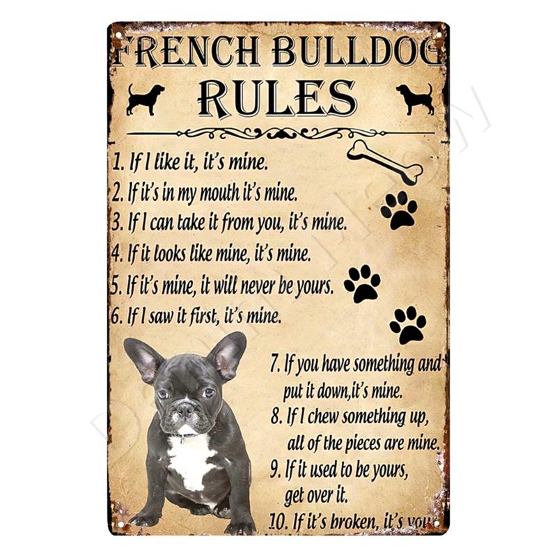 Dachshund Metal Tin Sign, Doberman Dog, Retro Art, Yorkie, Funny Pet Poster, Cafe, Kitchen, Home, Wall Decoration, Plaque Gif