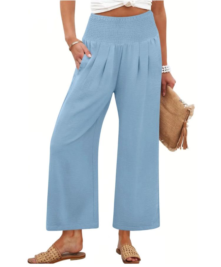 2025 Frühling/Herbst Damen High-Waist Einfarbig Gerades Bein Hose