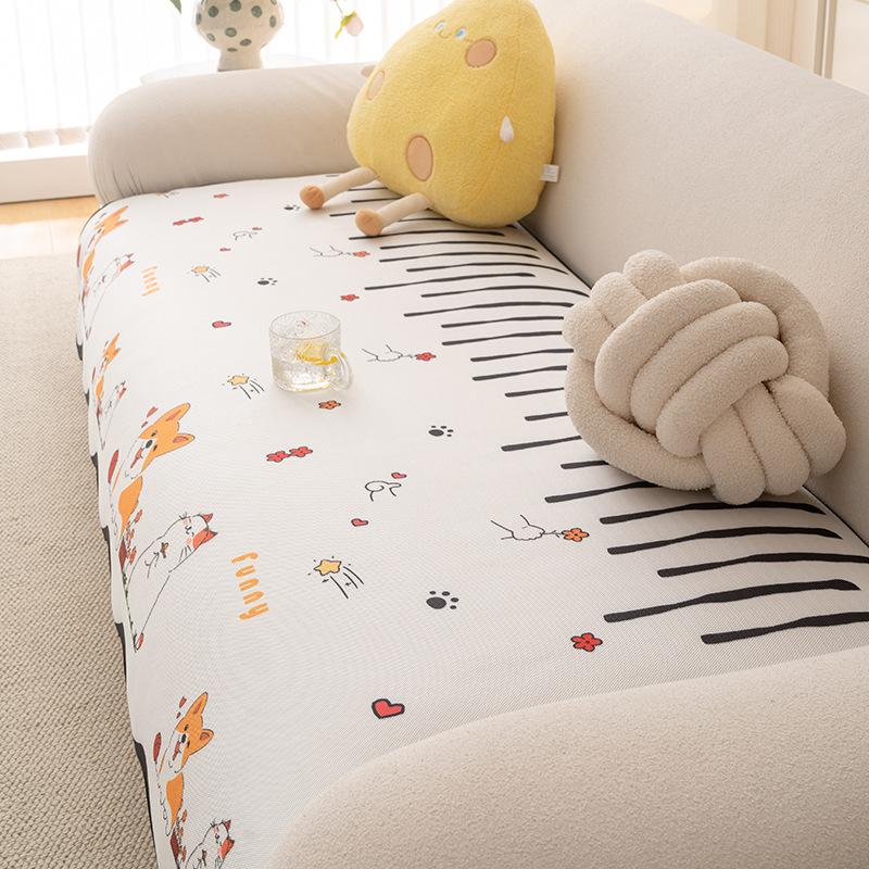Special-Shaped Cool Sofa Cushion  New Summer Combination Seat Cushion One-Piece Sofa Cover Cloth Towel Cover