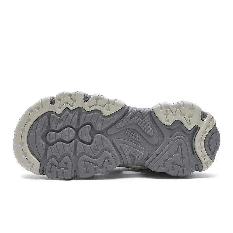 Fila Fluid 5 Sandal Cat Paw Creek Hiking Versatile Trendy Fashion Casual Retro Beach Sandals Women Sandals Brown Silver F12W522401FCS