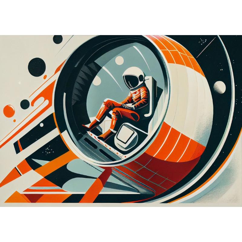 Mid-Century Retro Space S Pool Scene Astronauts Relaxing On Mars Poster Canvas Painting Wall Art Pictures Home Room Decor