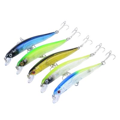 5pcs Minnow Fishing Lure Plastic Artificial Baits Topwaters Artificial Wobbler Crankbait Hard Baits Fishing Accessory