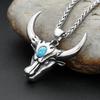 Vintage  Stainless Steel Bull Head Pendant Necklaces For Men Women Hip Hop Punk Zodiac Amulet Jewelry Gifts Dropshipping
