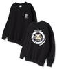 Wibelibellyu Cycle Flower Terry Oversized Sweatshirt Black