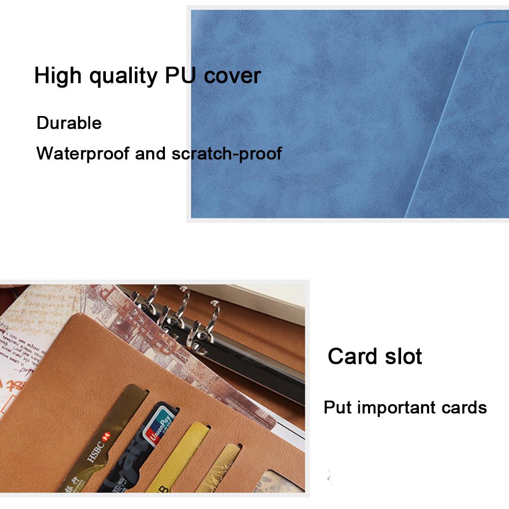 (Logo kann eingraviert werden) A5 Leder Studentennotizbuch mit Schnalle, verdicktes Tagebuch, Business Loseblattblock, Reisetagebuch, austauschbare Innenseiten