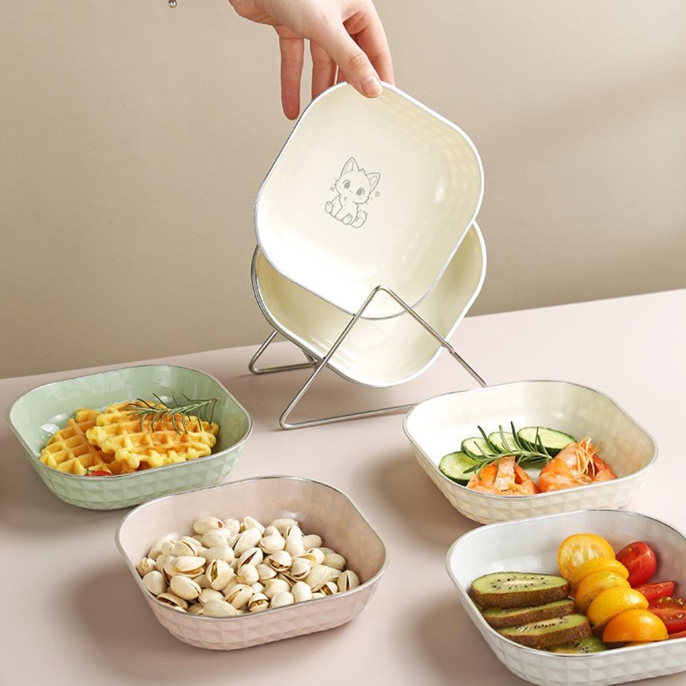 Cartoon Bone Dish Cream Style Small Plate Food Grade Serving Dish for Fruits Snacks Appetizer Home Table Decor