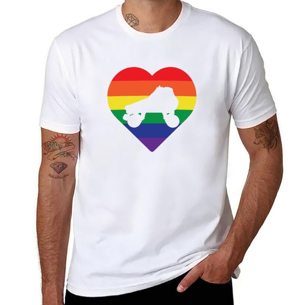 Pride Skate Design TShirt Large Size Short Sleeve TShirt