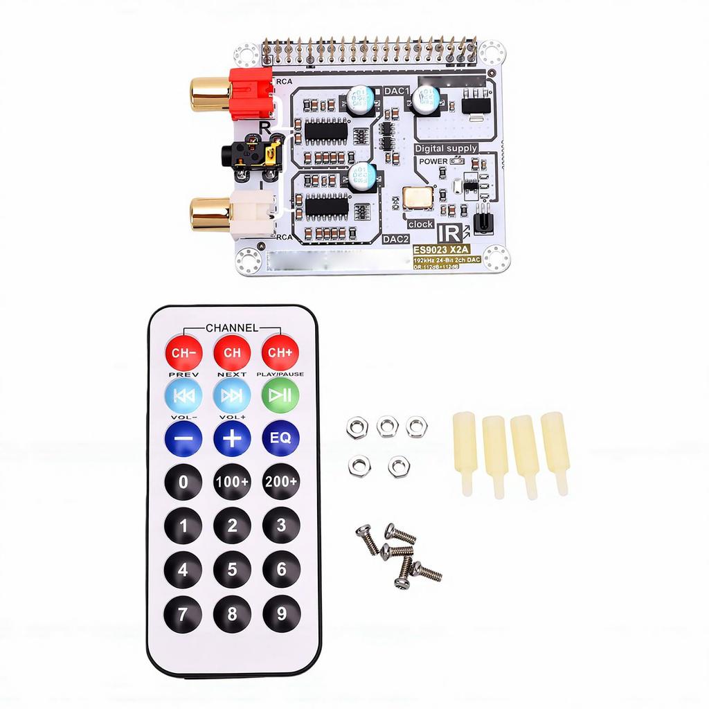 Acogedor HiFi Converter Sound ES9023 Dual Decode I2S 192kHz DAC Expansion Rugged PCB and Analog Output Digital-to-Analog Card, Chip, Bus, 24-bit Box,