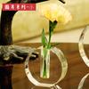 European Crystal Glass Small Vase, Fresh Tabletop Ornaments, Flower Plant, Transparent Bottle, Modern Home Decoration Accessorie