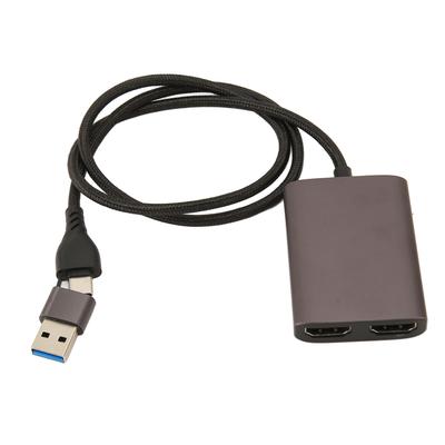 Type C To HD Adapter ABS Aluminium Alloy 1080P 60Hz Output Dual Interface USB To HD Video Adapter