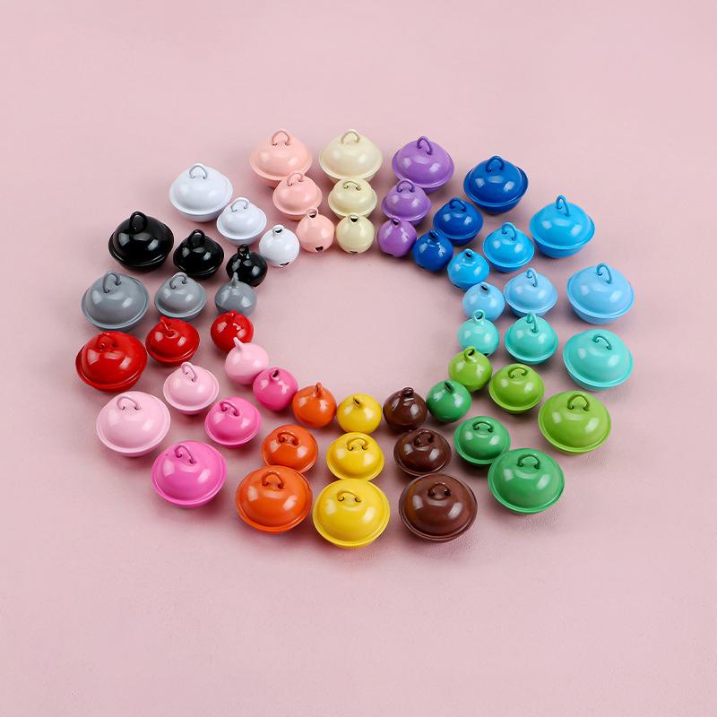 Clochettes Colorées 14/18/22mm Petit Pendentif Accessoires Porte-clés DIY Clochettes Rondes pour Animaux (50 pièces)