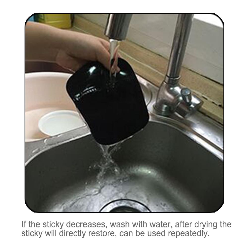 Tekstura Skóry PU Wnętrze Samochodu Czarny Samochodowa Podkładka Przyczepna Żelowa Magiczna Mata Antypoślizgowa Na Telefon Na GPS Mata Antypoślizgowa Uchwyt