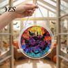 UV Printed Suncatcher Halloween Scary Bat Pumpkin Acrylic Jigsaw Puzzle Suncatcher, Stained Glass Style Unique Sun Catcher Gift Window Hanging