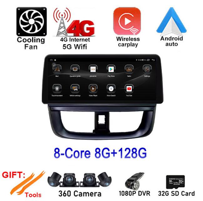 12.3 Inch Android 14 For Toyota VIOS / YARiSL / VIOS FS 2017-2019 Car Multimedia Player Stereo BT Carplay Wifi