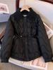 Women's Thickened Down Cotton Coat - Winter Fashion, Versatile Petite Jacket with Turn-down Collar