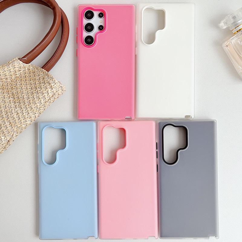 Compatible Samsung Phone Case for S26 Ultra/S23 FE/S22/A53/A72/A34 Note20+ with Simple Leather Texture.