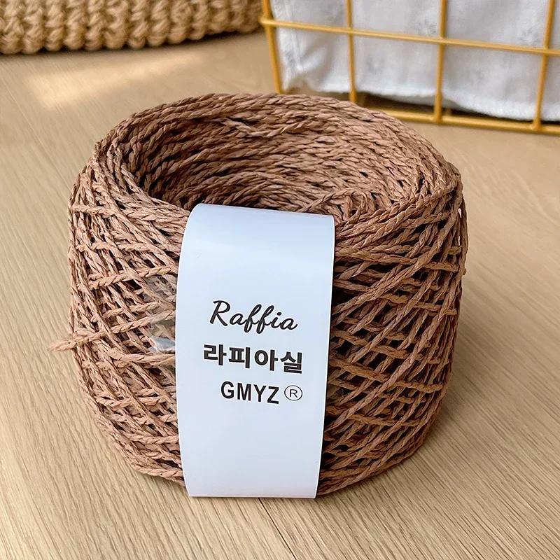 80g Farben Raffiagarn Flauschig Natur Doppelfädiges Raffiagarn Häkelhut Spezialgarn Sommerhut Gehäkeltes Häkelgarn Papyroidgarn