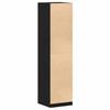 Wardrobe with Shelf Black Oak Effect 50 x 50 x 200 cm