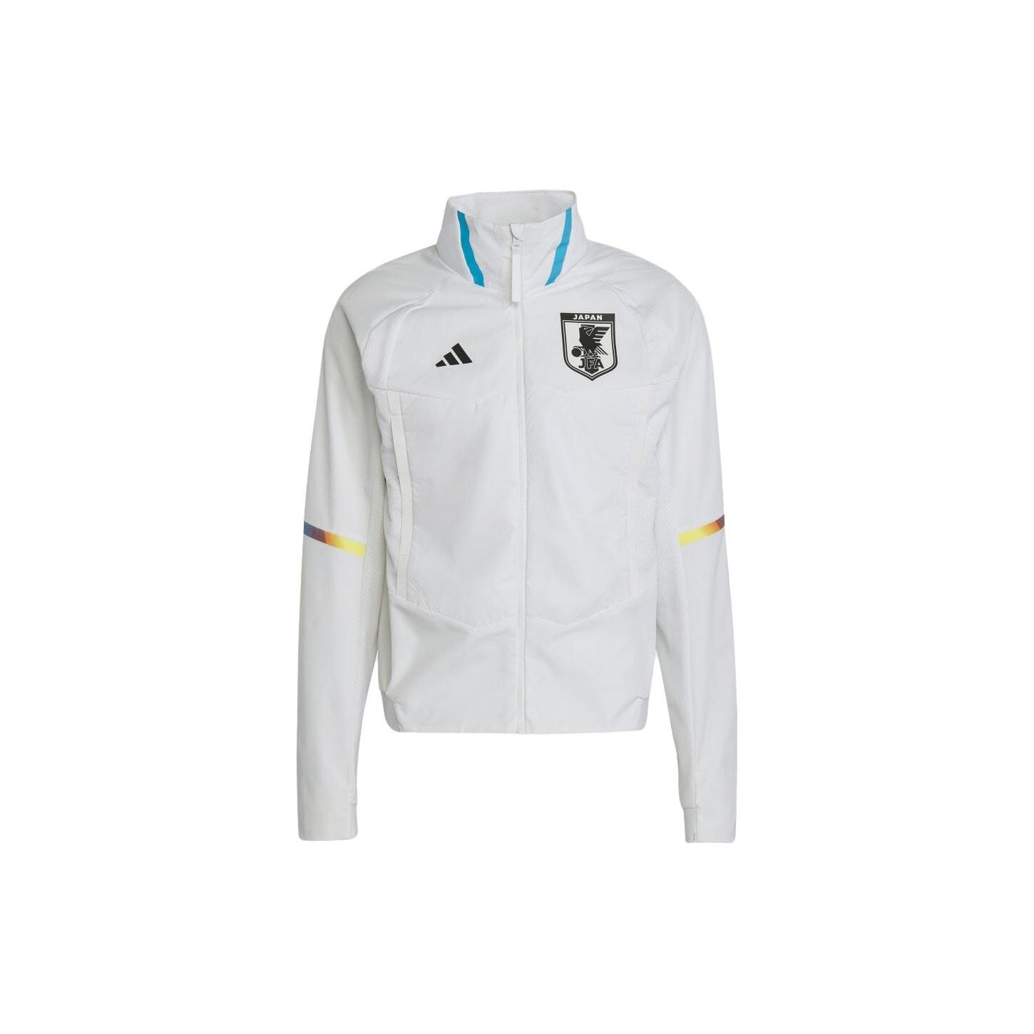 

Adidas Striped Logo Print Long Sleeve Stand Collar Jacket Men Jacket White IC1577 XL