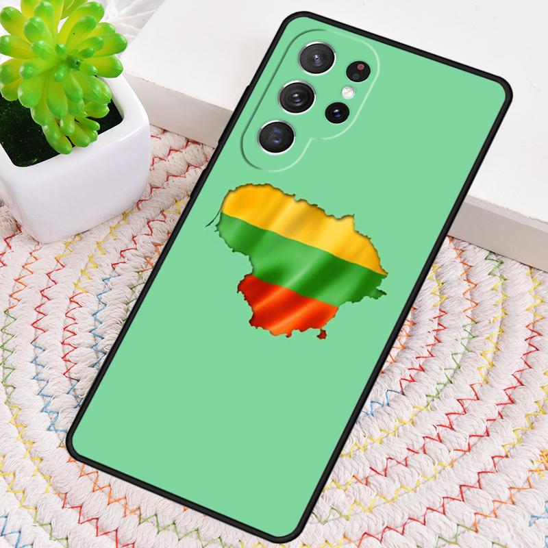 Lithuania Flag Silicone Phone Case For Samsung Galaxy note 10 pro S26 S25 S24 S23 S22 S21 Plus S25Ultra Capa Cover