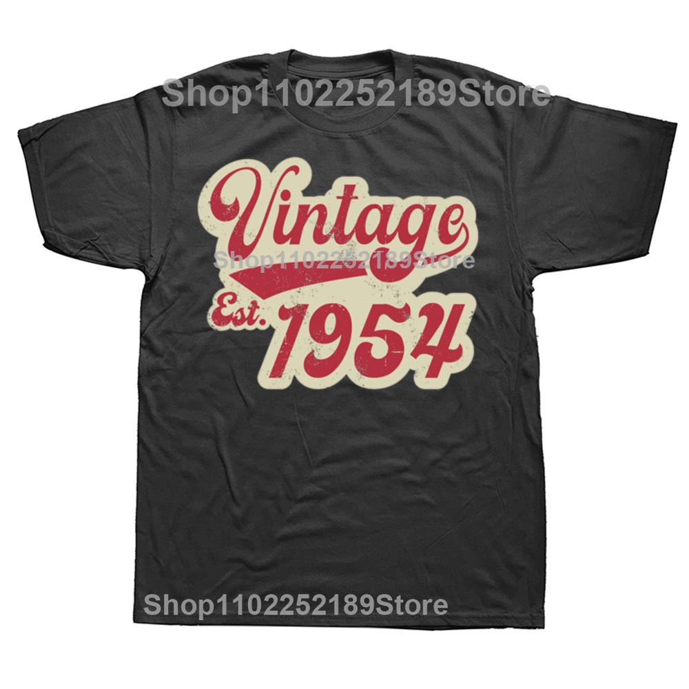 72 Year Old Gifts Vintage Est 1954 Limited Edition Birthday TShirt Harajuku 71th Party Retro Short Sleeve Mens Clothes