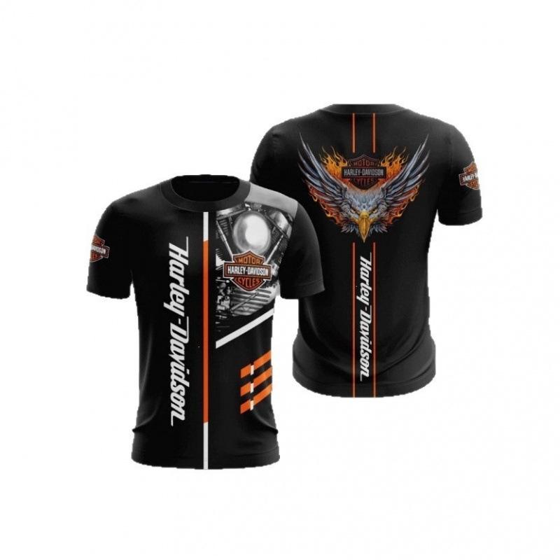 Biker Style! Harley-Davidson Skull Graphic Short Sleeve T-Shirt