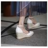 Slingback klack kilklackar sandaler ankelrem dam espadrillos sandaler pumps komfort csauala skor bohemisk stil