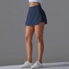 Women's High-Waist Sun Protection Tennis Skort with Back Pocket
