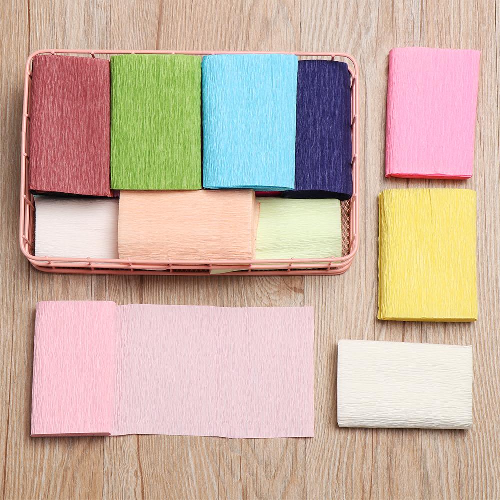 Wedding Party Decoration Packing Gifts Origami Wrapping Supplies Crinkled Roll Crepe Paper