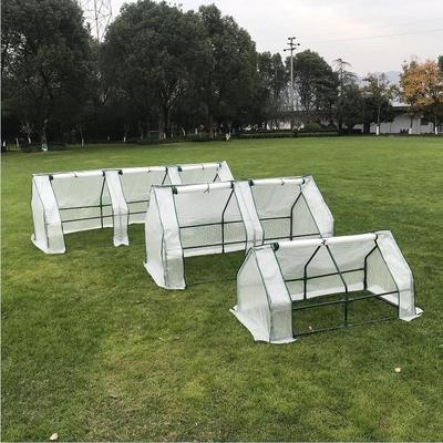 Tunnel Style Painted Steel Pipe Flower Rack Portable Succulent Greenhouse Potted Plants Growth Thermal Insulation Canopy