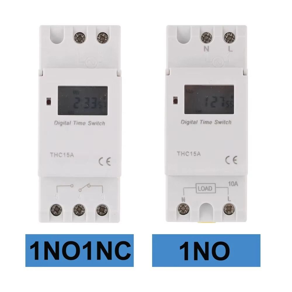 1Pcs Durable Programmable Digital Timer Switch Weekly 7 Days LCD Display THC15A 220V Din Rail Relay Control