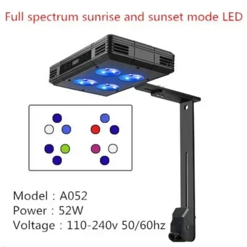 30W 52W 75W LED Aquarium Light Dimmable Full Spectrum Coral Reef Grow Fish Tank LED Light Marine Sea Tank Coral Lighting System
