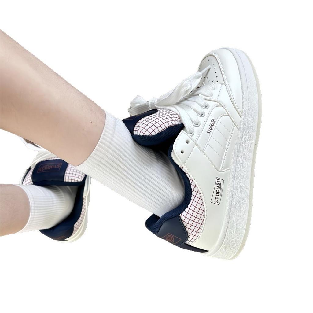 Niche versatile color matching bread shoes women's tide spring new board shoes sports casual white shoes