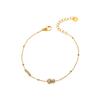 CARLIDANA Gold Plated Non Tarnish Jewelry Zircon New Colorful Zircon Pendant Chic Women Stainless Steel Link Chain Bracelet