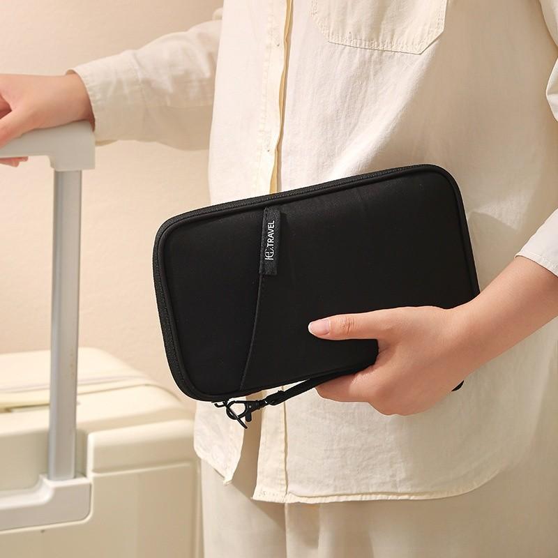 T400 Travel Document Organizer With Oxford Cloth For Airport And Trip Storage