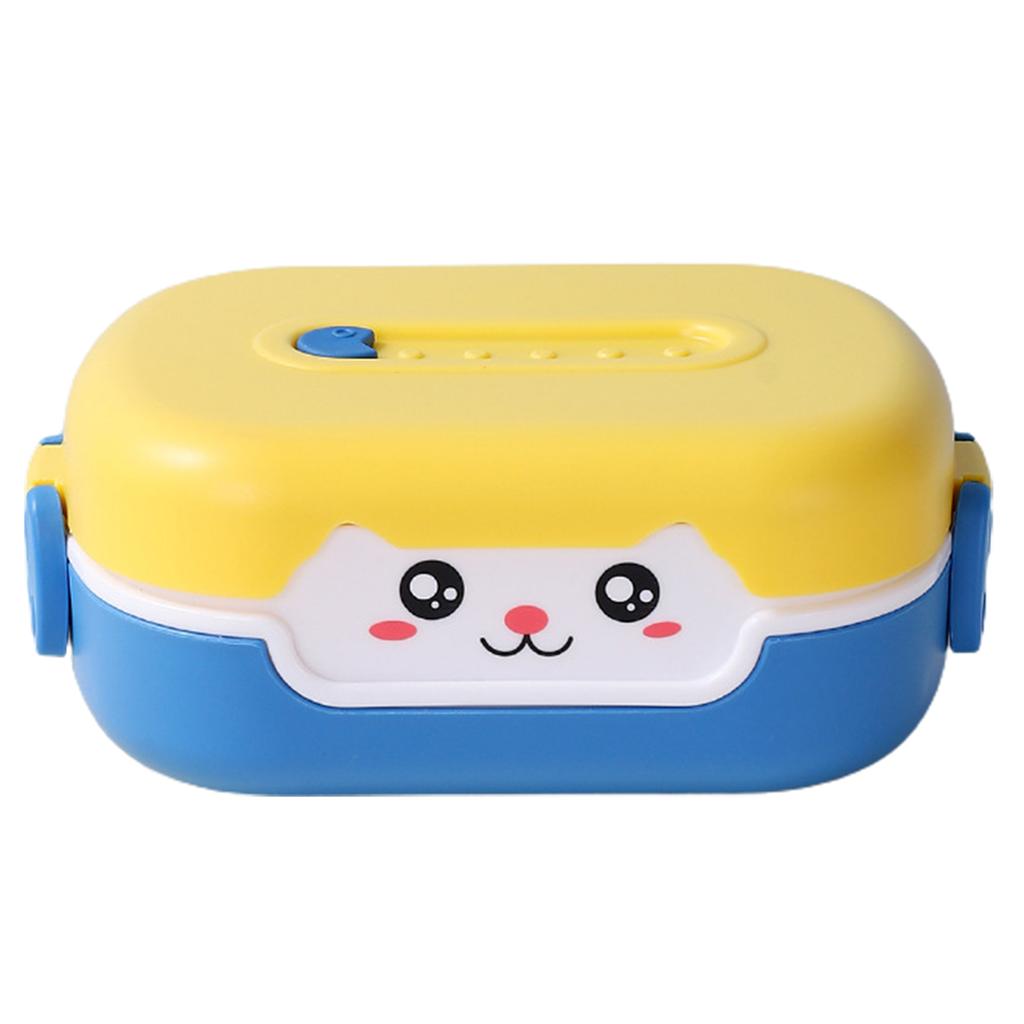 Lunch Box Durable Cartoon Design Bento Box Leak-Proof Double-layer Insulation Food Container for Kids Adults
