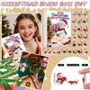 Christmas Advent Calendar, 24 Day Advent Calendar, Includes Snowmen And Santa Hats, Multi-functional Christmas Ornaments, 2D Hanging Gift.